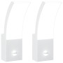 Lámparas de pared LED exterior con sensor 2 uds aluminio blanco de , Iluminación de exterior - Ref: Foro24-4006267, Precio: 6...
