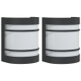 Apliques de exterior 2 unidades acero inoxidable negro de , Iluminación de exterior - Ref: Foro24-4006299, Precio: 34,99 €