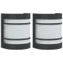 Apliques de exterior 2 unidades acero inoxidable negro de , Iluminación de exterior - Ref: Foro24-4006299, Precio: 35,02 €, D...