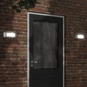 Apliques de exterior 2 unidades acero inoxidable plateado by , Outdoor lighting - Ref: Foro24-4006303, Price: 29,17 €, Discou...