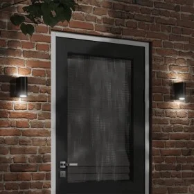 Lámparas de pared de exterior 2 uds aluminio fundido negro by , Outdoor lighting - Ref: Foro24-4006315, Price: 30,89 €, Disco...