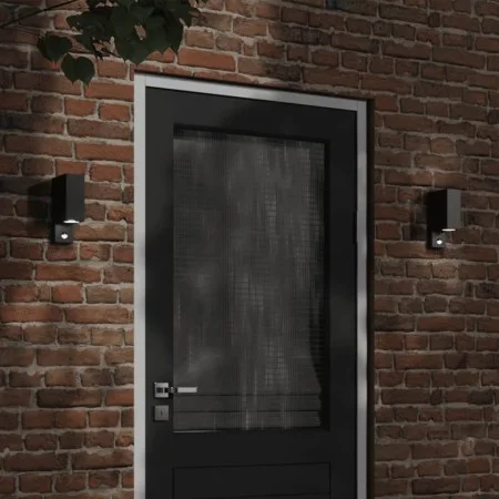 Lámpara de exterior con sensor aluminio fundido a presión negro von , Außenbeleuchtung - Ref: Foro24-4006308, Preis: 27,73 €,...