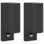 Lámparas de pared de exterior con sensor 2 uds aluminio negro von , Außenbeleuchtung - Ref: Foro24-4006317, Preis: 45,96 €, R...