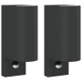 Lámparas de pared de exterior con sensor 2 uds aluminio negro by , Outdoor lighting - Ref: Foro24-4006317, Price: 46,71 €, Di...