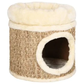 Luxury cat house with seagrass cushion 33 cm by vidaXL, Cat furniture - Ref: Foro24-170968, Price: 47,63 €, Discount: %