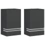Apliques de exterior 2 unidades acero inoxidable negro de , Iluminación de exterior - Ref: Foro24-4006329, Precio: 31,33 €, D...