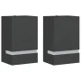 Apliques de exterior 2 unidades acero inoxidable negro de , Iluminación de exterior - Ref: Foro24-4006334, Precio: 31,23 €, D...