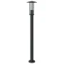 Lámpara de suelo de exterior acero inoxidable negro 100 cm de , Iluminación de exterior - Ref: Foro24-4006355, Precio: 47,40 ...