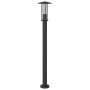 Lámpara de suelo de exterior acero inoxidable negro 100 cm by , Outdoor lighting - Ref: Foro24-4006355, Price: 48,11 €, Disco...