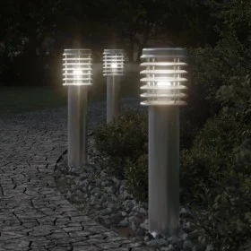 Lámpara de suelo de exterior acero inoxidable plateado 60 cm by , Outdoor lighting - Ref: Foro24-4006357, Price: 39,30 €, Dis...