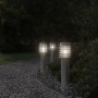 Bodenlampe für den Außenbereich aus silbernem Edelstahl, 60 cm. von , Außenbeleuchtung - Ref: Foro24-4006357, Preis: 40,06 €,...