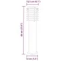 Bodenlampe für den Außenbereich aus silbernem Edelstahl, 60 cm. von , Außenbeleuchtung - Ref: Foro24-4006357, Preis: 39,43 €,...