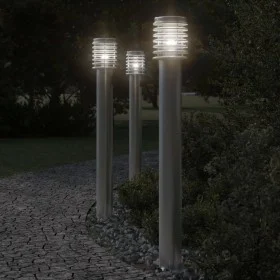 Außen-Stehlampen, 3 Stück, Edelstahl, 110 cm. von , Außenbeleuchtung - Ref: Foro24-4006360, Preis: 147,97 €, Rabatt: %