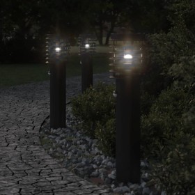 Lámparas de suelo de exterior con sensor acero negro 60 cm by , Outdoor lighting - Ref: Foro24-4006369, Price: 51,44 €, Disco...