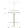 Estructura de escritorio motorizada altura ajustable blanca by vidaXL, Cubicles and work tables - Ref: Foro24-321714, Price: ...