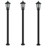 Außenleuchten 3 Stück Edelstahl Schwarz 120 cm von , Außenbeleuchtung - Ref: Foro24-4006388, Preis: 132,46 €, Rabatt: %
