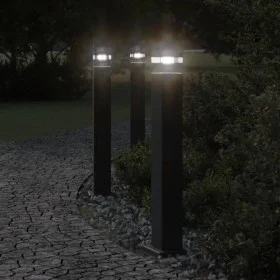 Lámpara de suelo de exterior aluminio negro 80 cm de , Iluminación de exterior - Ref: Foro24-4006395, Precio: 50,29 €, Descue...