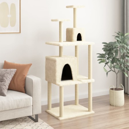 Katzenkratzbaum mit Sisalstangen in Cremefarbe, 167 cm. von , Katzenmöbel - Ref: Foro24-172067, Preis: 51,21 €, Rabatt: %