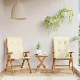 Reclining garden chairs and 2 solid teak wood cushions by , Garden chairs - Ref: Foro24-3196435, Price: 364,04 €, Discount: %