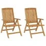 Sillas de jardín reclinables y cojines 2 uds madera maciza teca de , Sillas de jardín - Ref: Foro24-3196435, Precio: 347,39 €...