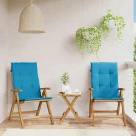 Reclining garden chairs and 2 solid teak wood cushions by , Garden chairs - Ref: Foro24-3196437, Price: 341,84 €, Discount: %