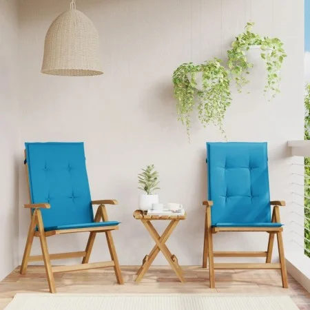 Reclining garden chairs and 2 solid teak wood cushions by , Garden chairs - Ref: Foro24-3196437, Price: 347,20 €, Discount: %