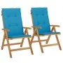 Sillas de jardín reclinables y cojines 2 uds madera maciza teca de , Sillas de jardín - Ref: Foro24-3196437, Precio: 347,20 €...
