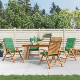 Reclining garden chairs and 4 solid teak wood cushions by , Garden chairs - Ref: Foro24-3196468, Price: 630,45 €, Discount: %