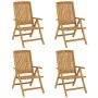 Sillas de jardín reclinables y cojines 4 uds madera maciza teca de , Sillas de jardín - Ref: Foro24-3196468, Precio: 639,84 €...
