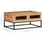 Couchtisch aus massivem Akazienholz, 90 x 60 x 40 cm von vidaXL, Couchtisch - Ref: Foro24-323506, Preis: 153,36 €, Rabatt: %