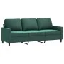 3-seater sofa with dark green velvet ottoman 180 cm by , Sofas - Ref: Foro24-3201057, Price: 325,41 €, Discount: %