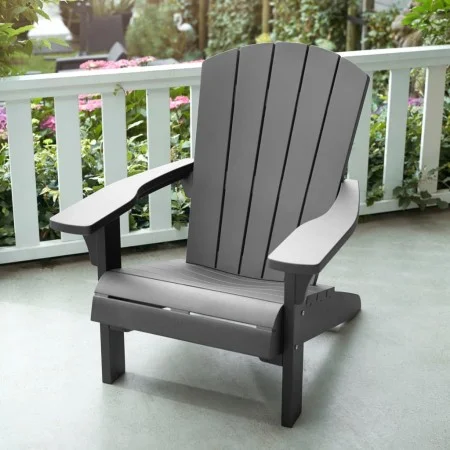 Keter Adirondack Troy gray chair by , Garden chairs - Ref: Foro24-441309, Price: 134,48 €, Discount: %