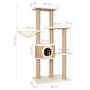 Kratzbaum mit Kratzbaum 126 cm Seegras von vidaXL, Katzenmöbel - Ref: Foro24-170980, Preis: 130,49 €, Rabatt: %