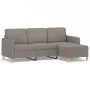3-seater sofa with taupe grey fabric footstool, 180 cm by , Sofas - Ref: Foro24-3201199, Price: 310,63 €, Discount: %