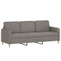 3-seater sofa with taupe grey fabric footstool, 180 cm by , Sofas - Ref: Foro24-3201199, Price: 326,26 €, Discount: %
