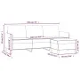 Dreisitzer-Sofa mit Hocker aus grauem Taupe-Stoff, 180 cm. von , Sofas - Ref: Foro24-3201199, Preis: 310,63 €, Rabatt: %