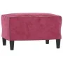Armchair with red velvet stool 60 cm by , Sofas - Ref: Foro24-3201209, Price: 202,47 €, Discount: %