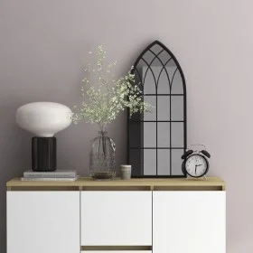 Black iron mirror for indoor use 70x30 cm by , Mirrors - Ref: Foro24-3093514, Price: 74,11 €, Discount: %