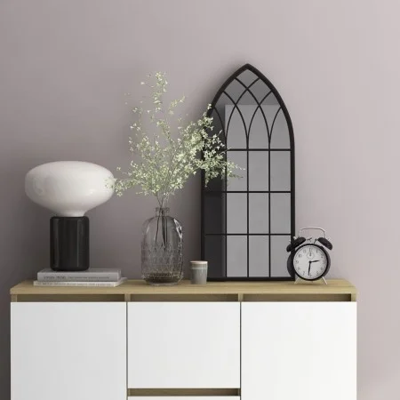 Black iron mirror for indoor use 70x30 cm by , Mirrors - Ref: Foro24-3093514, Price: 74,11 €, Discount: %