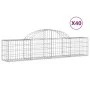Gabion baskets 40 units, arched shape, iron, 200x30x40/60 cm by , Pots and planters - Ref: Foro24-3146065, Price: 1,00 €, Dis...