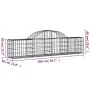 Gabion baskets 40 units, arched shape, iron, 200x30x40/60 cm by , Pots and planters - Ref: Foro24-3146065, Price: 1,00 €, Dis...