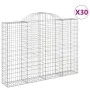 Wire mesh baskets 30 units, arched shape, iron, 200x30x140/160 cm by , Pots and planters - Ref: Foro24-3146169, Price: 2,00 €...