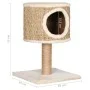 Cat tree with house and scratching post 52 cm sea grass by vidaXL, Cat furniture - Ref: Foro24-170972, Price: 45,79 €, Discou...