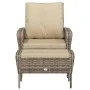 Gartenliege mit Fußhocker aus hellem braunem Kunststoff-Rattan von , Gartenstühle - Ref: Foro24-364114, Preis: 200,80 €, Raba...