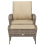 Gartenliege mit Fußhocker aus hellem braunem Kunststoff-Rattan von , Gartenstühle - Ref: Foro24-364114, Preis: 201,90 €, Raba...