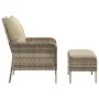 Sillón de jardín con reposapiés ratán sintético marrón claro de , Sillas de jardín - Ref: Foro24-364114, Precio: 200,80 €, De...