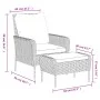 Gartenliege mit Fußhocker aus hellem braunem Kunststoff-Rattan von , Gartenstühle - Ref: Foro24-364114, Preis: 200,80 €, Raba...