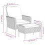Gartenliege mit Fußhocker aus hellem braunem Kunststoff-Rattan von , Gartenstühle - Ref: Foro24-364114, Preis: 201,90 €, Raba...