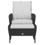Gartenliege mit schwarzem Kunststoff-Rattan-Fußhocker von , Gartenstühle - Ref: Foro24-364116, Preis: 142,49 €, Rabatt: %