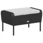 Gartenliege mit schwarzem Kunststoff-Rattan-Fußhocker von , Gartenstühle - Ref: Foro24-364116, Preis: 142,49 €, Rabatt: %